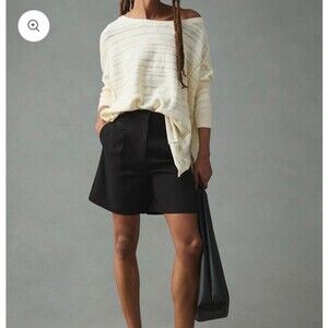 Anthropologie Pilcro Oversized Tunic Sweater in Ivory Size Medium